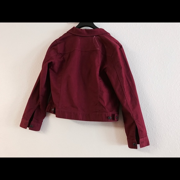 New Talbots Red Denim Jacket- Large- 96% Cotton - Picture 4 of 4